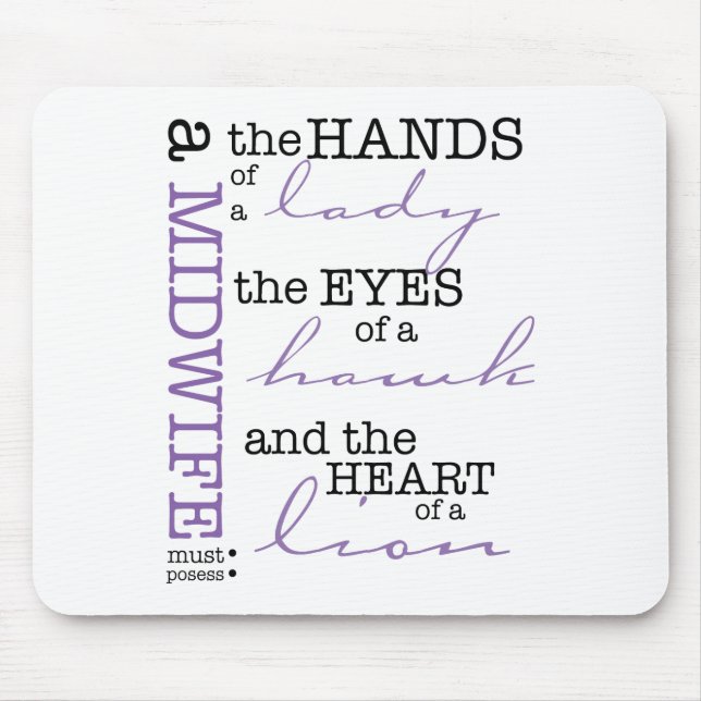 Mousepad Uma parteira deve possuir…. (Frente)