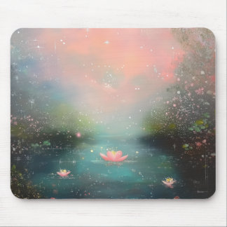 Mousepad uma pintura a óleo em um lago