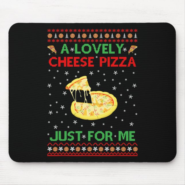 Mousepad Uma Pizza De Queijo Sozinha Diversão Da Casa Do Ke (Frente)