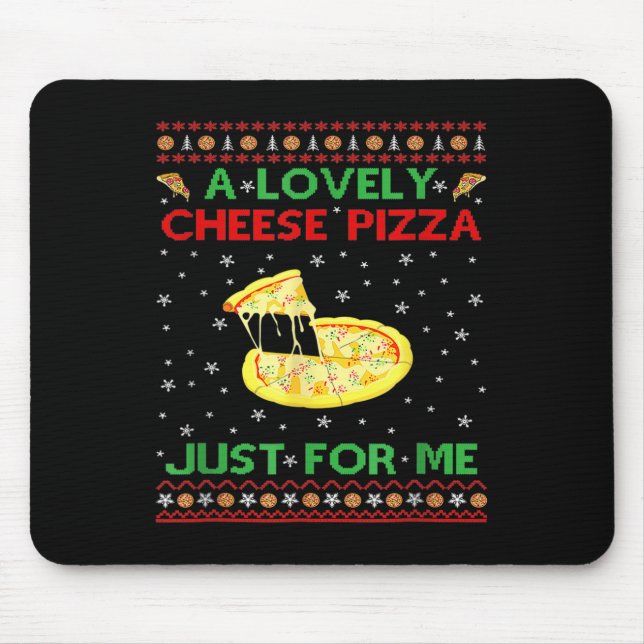 Mousepad Uma Pizza De Queijo Sozinha Engraçada Casa De Kevi (Frente)