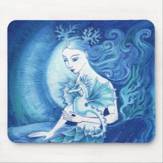 Mousepad Uma sereia e seu cavalo marinho