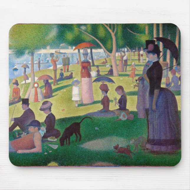 Mousepad Uma tarde de domingo em La Grande Jatte, Seurat (Frente)