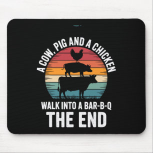 Mousepad Uma Vaca Um Porco E Uma Galinha Entram Em Um R Chu