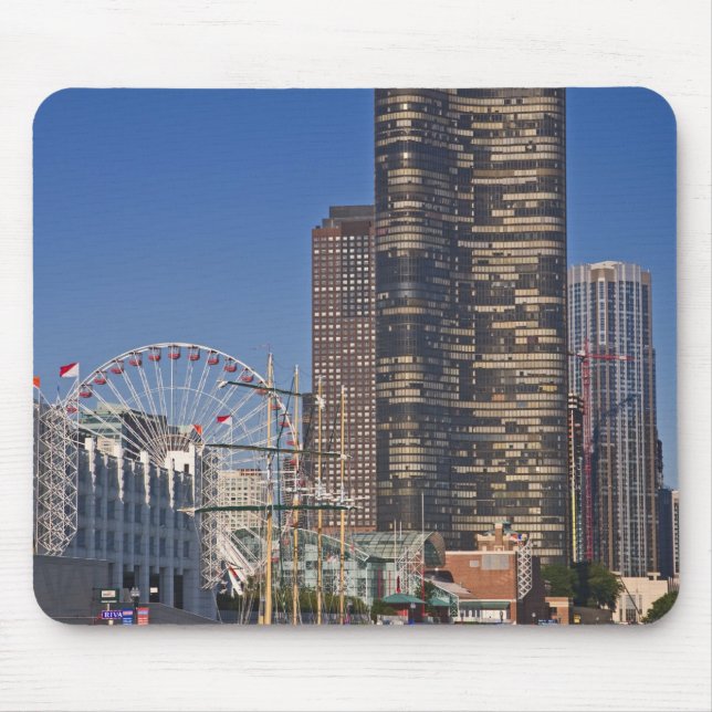 Mousepad Uma vista do Marinho Pier de Chicago (Frente)