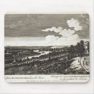 Mousepad Uma vista do monte de Richmond abaixo do rio
