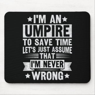 Mousepad Umpire Funny Sketll Design For An Umpire 