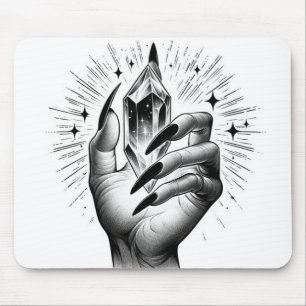 Mousepad Unhas Pretas Longas & Energia de Cristal Magia Vin