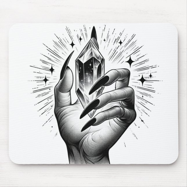Mousepad Unhas Pretas Longas & Energia de Cristal Magia Vin (Frente)