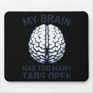 Mousepad Unhinged - Meu Cérebro Tem Muitas Guias Abertas