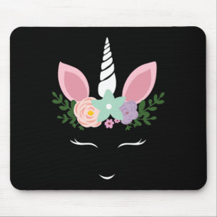 Mousepad Unicorn Face Eyelashes Figurino De Halloween Com F