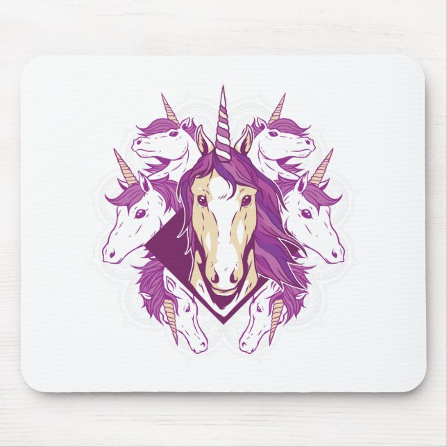 Mousepad Unicorn mandala (Frente)