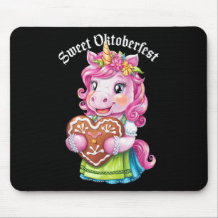 Mousepad Unicórnio Alemão Drindl Engraçado Crianças Engraça