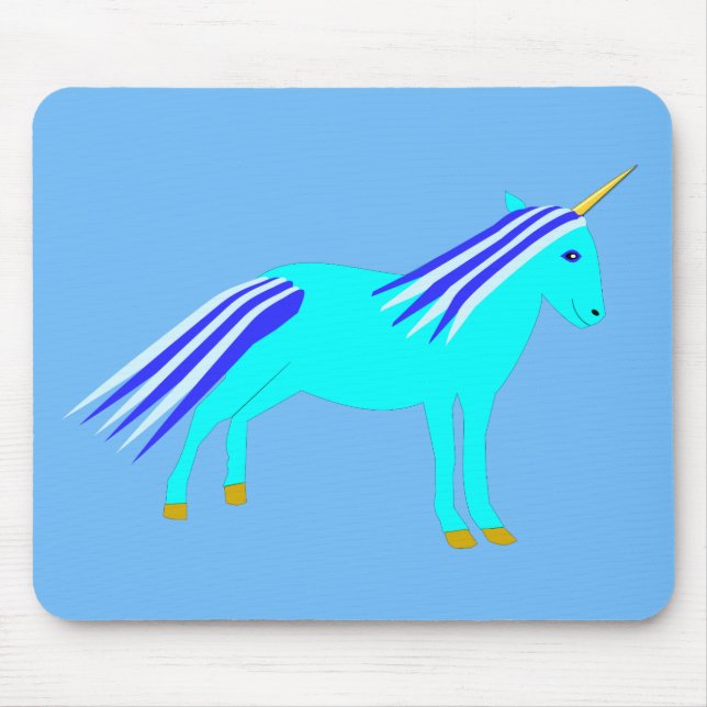 Mousepad Unicórnio Bebezinho Azul (Frente)