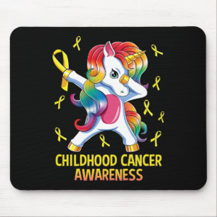 Mousepad Unicórnio Dançando Conscientização do Câncer Infan