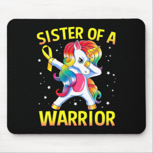 Mousepad Unicórnio Dançando Conscientização do Câncer Infan