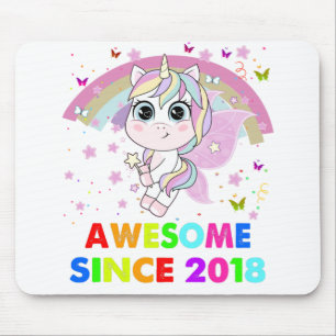 Mousepad Unicórnio de 4 anos Cutie 4° aniversário Unicórnio