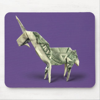 Mousepad Unicórnio de Origami de Dinheiro