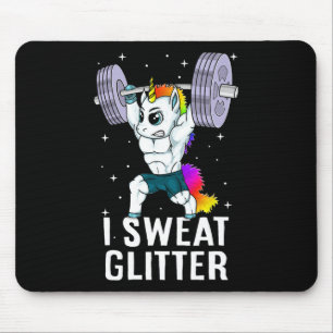 Mousepad Unicórnio Eu Suei Glitter Engraçado Homens De Trab