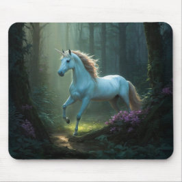 Mousepad Unicórnio Mágico em Floresta Encantada