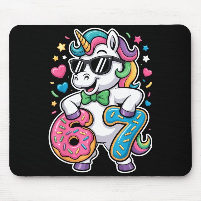 Mousepad Unicórnio Meme Divertido Meninas Crianças Seis Set (Frente)