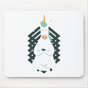 Mousepad Unicórnio na pose da ioga