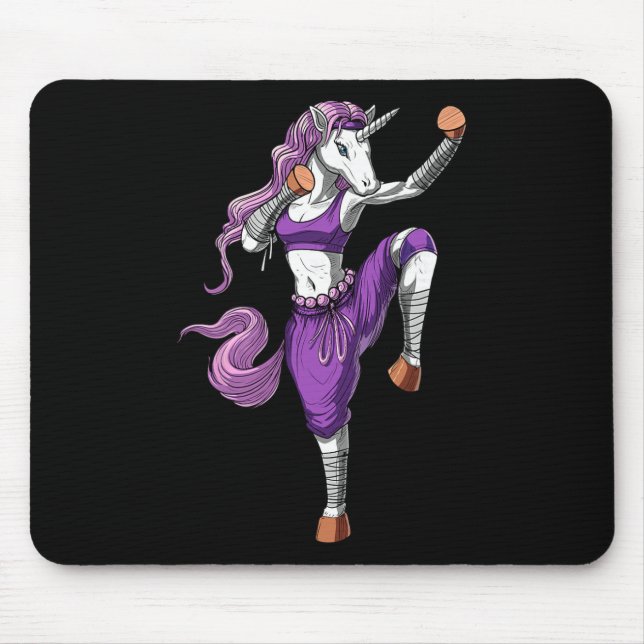 Mousepad Unicórnio Ninja Karate Kickboxing Muay Thai Artes  (Frente)