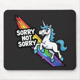 Mousepad Unicórnio Sorry not Sorry Base de Mouse