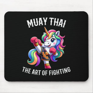 Mousepad Unicórnio Tailandês Fofo de Muay Thai - Kickboxing