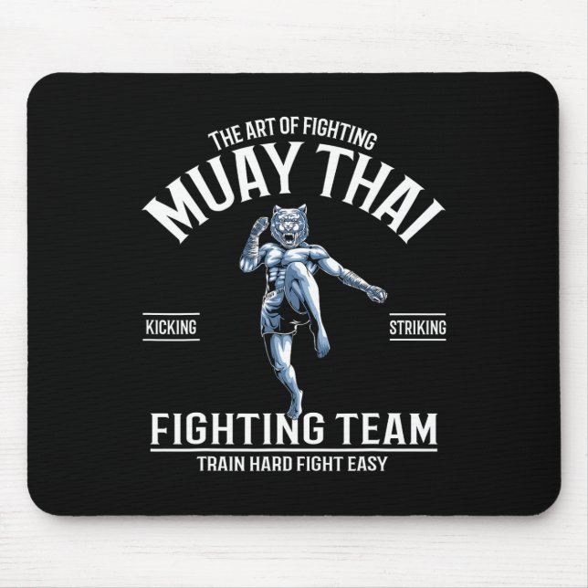 Mousepad Unicórnios Muay Thai Fofos Boxe Tailandesa e Kickb (Frente)