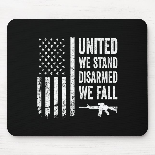 Mousepad Unidos, Desarmamos, Cairemos - Direitos das Armas (Frente)