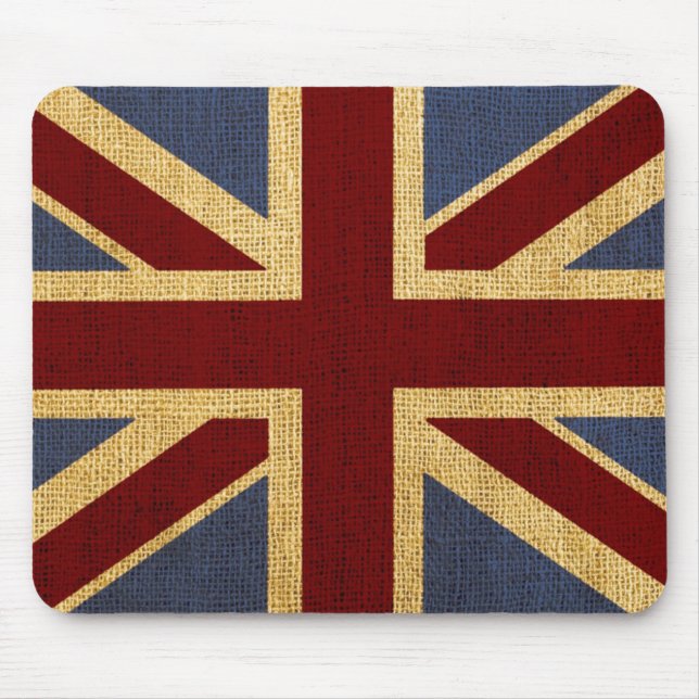 Mousepad Union Jack chique rústico (Frente)