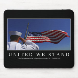 Mousepad United We Stand: Cotação Inspiracional