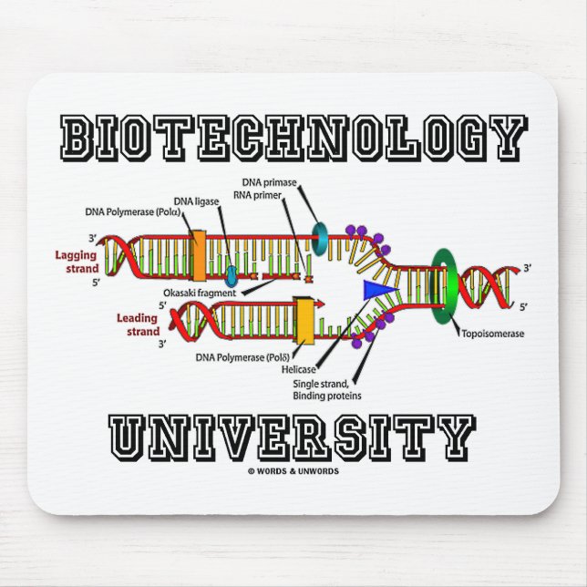 Mousepad Universidade de Biotecnologia (Replicação de DNA) (Frente)