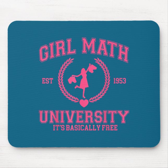 Mousepad Universidade de Matemática de Menina É Basicamente (Frente)