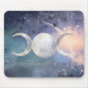 Mousepad Universo Celestial Tripla Lua Goddess Moonstone
