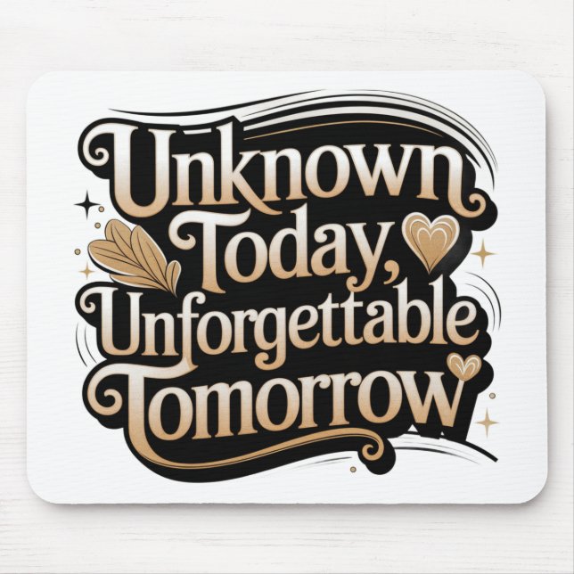 Mousepad Unknown Today, Unforgettable Tomorrow (Frente)