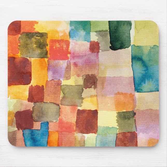 Mousepad Untitled abstract watercolor squares - Paul Klee (Frente)