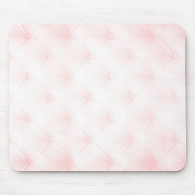 Mousepad Upholsteridade Tufada Cor-de-Rosa Esbranquiçada (Frente)