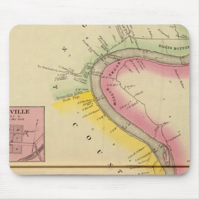 Mousepad Upper Ohio River e Valley 3 (Frente)