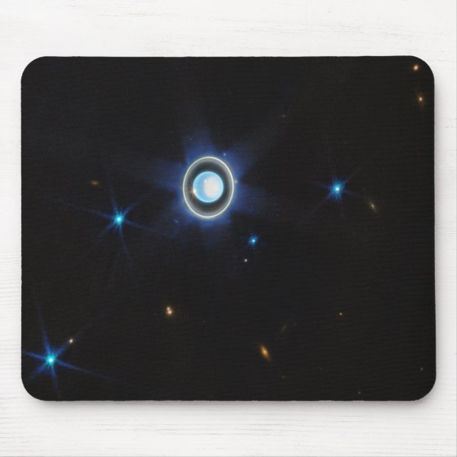 Mousepad Urano Planeta com Anéis e Luas Imagem JWST (Frente)