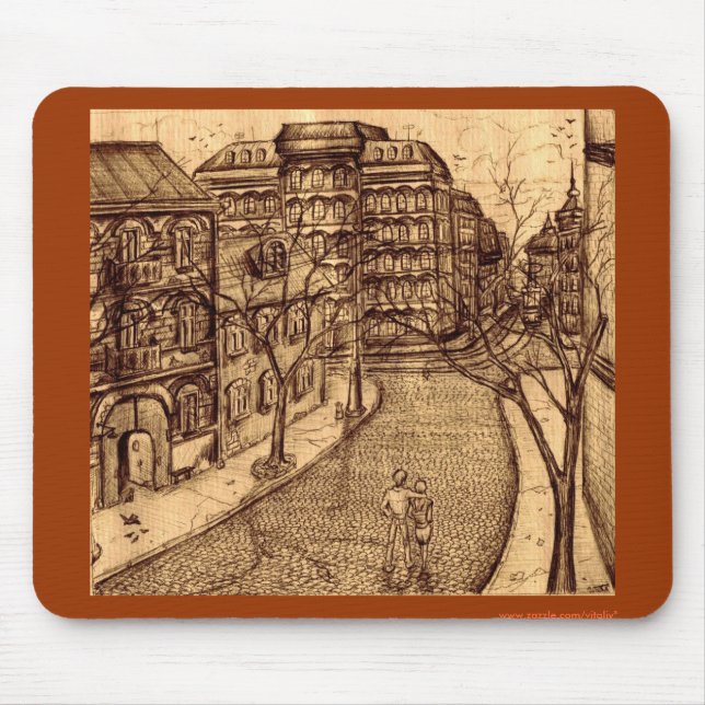 Mousepad urbano da arte gráfica da cidade de (Frente)