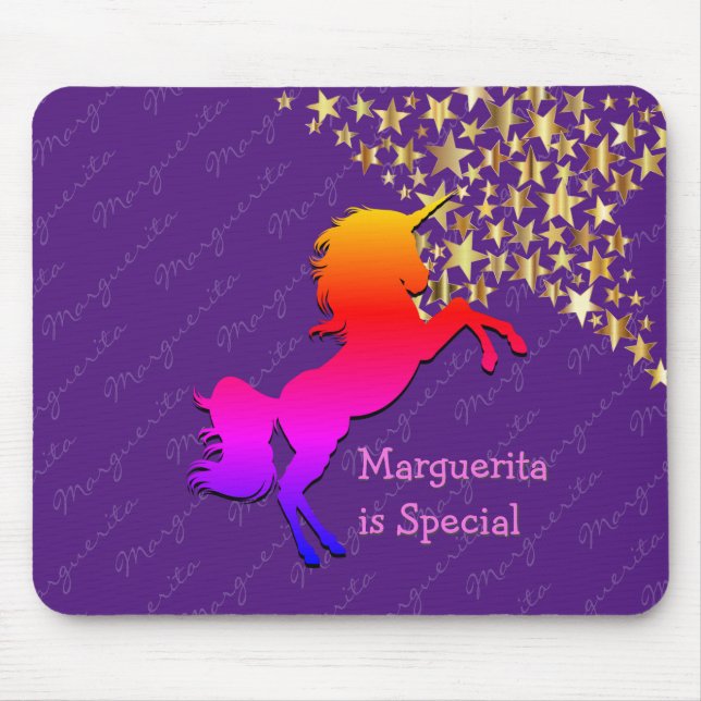 Mousepad ÚRPURA Personalizada UNICORN Colorida e fofa (Frente)