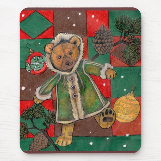 Mousepad Ursinho de Natal Muito Beary (Frente)
