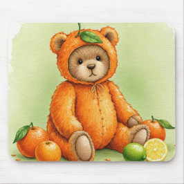Mousepad Ursinho Laranja Brilhante por Natasha Us