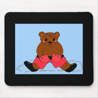 Mousepad Urso Boxeador Vermelho