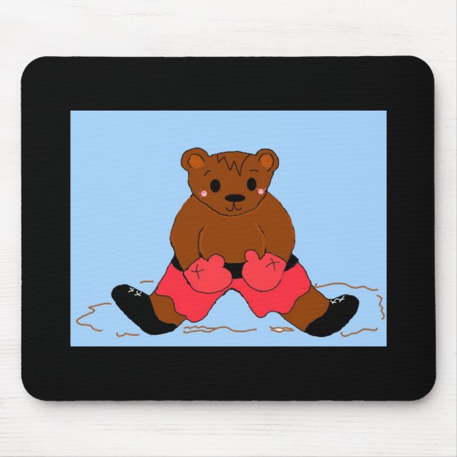 Mousepad Urso Boxeador Vermelho (Frente)