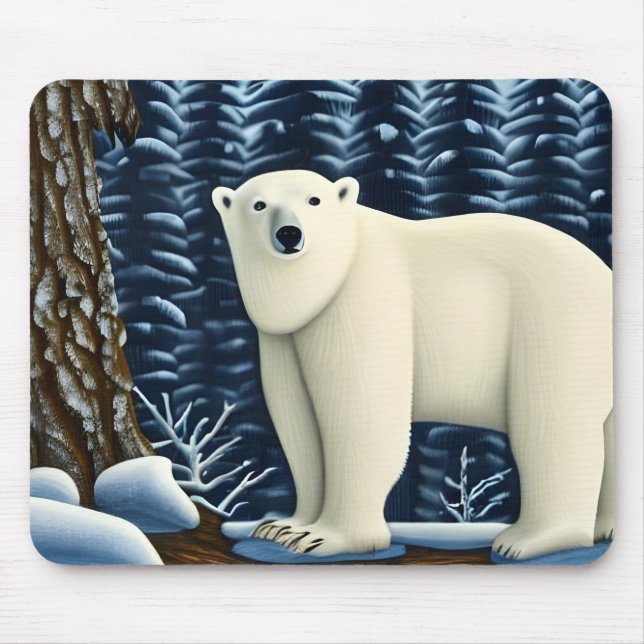 Mousepad Urso Branco excelente Do Norte (Frente)
