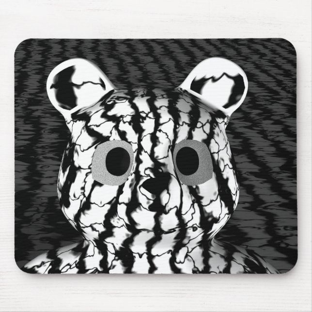 Mousepad Urso Branco Preto (Frente)