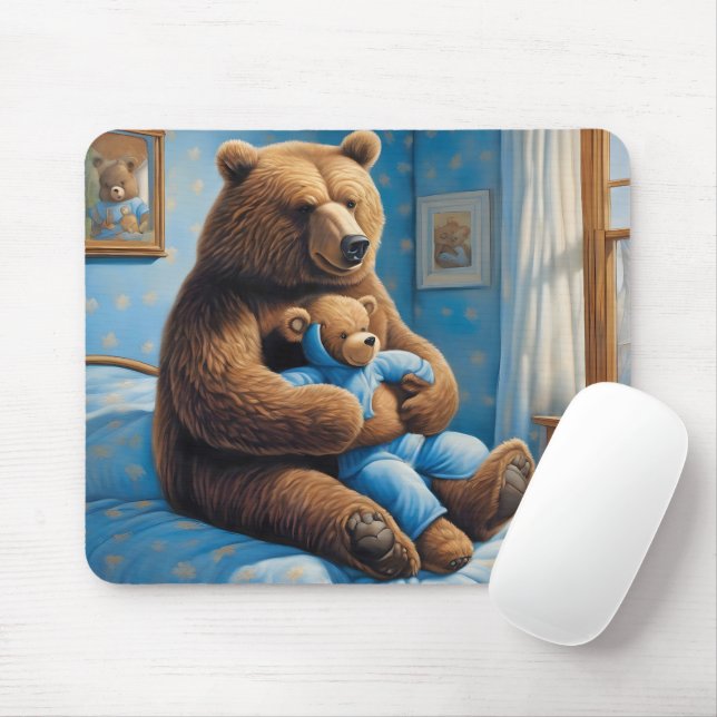 Mousepad Urso Castanho Com Urso De Teddy (Com mouse)