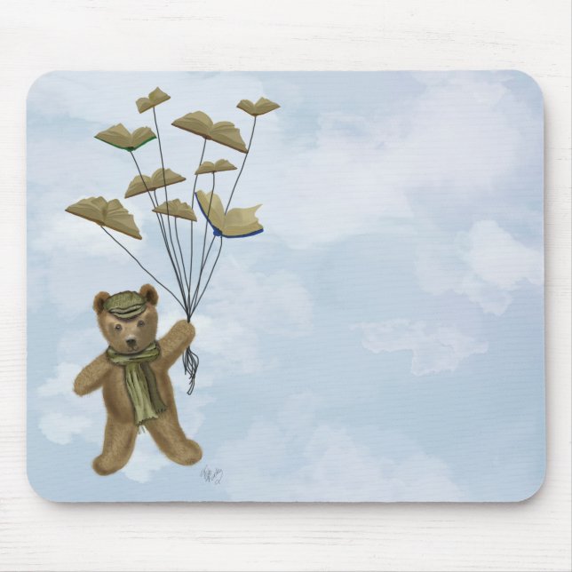 Mousepad Urso com Borboletas de Livro 3 (Frente)